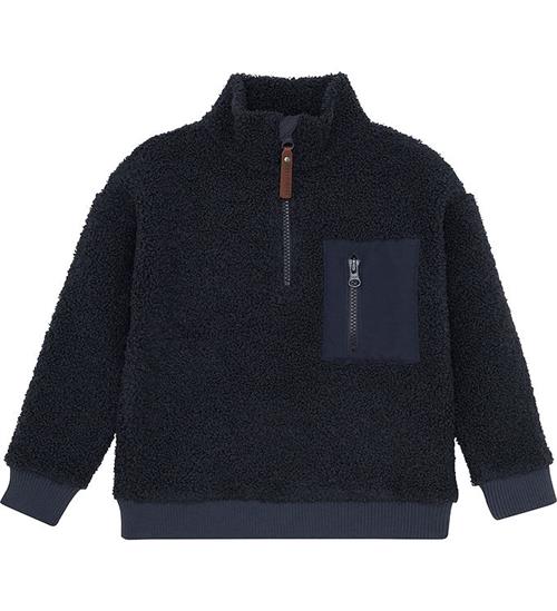 Se En Fant FleecetrÃ¸je - Pullover Teddy - Parisian Night ved KidsWorld