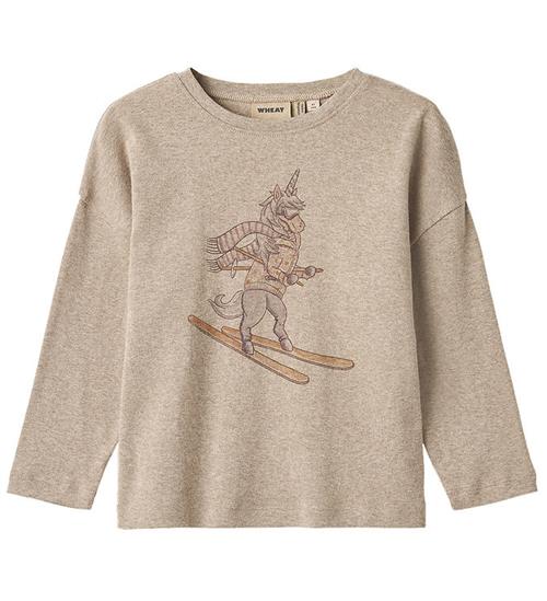 Se Wheat Bluse - Hanni - Gravel Melange ved KidsWorld