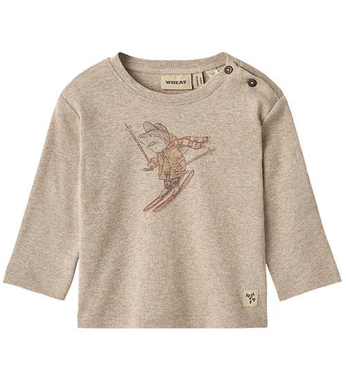 Se Wheat Bluse - Sebastian - Gravel Melange ved KidsWorld