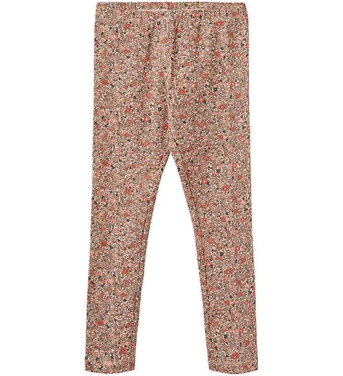 Se Wheat Leggings - Jules - Rose Flower Meadow ved KidsWorld