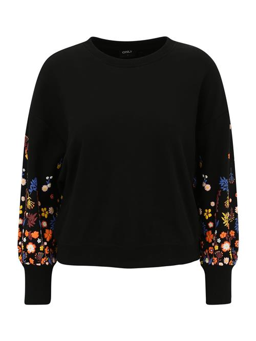 Only Petite Sweatshirt 'BROOKE'  royalblå / gul / orange / sort