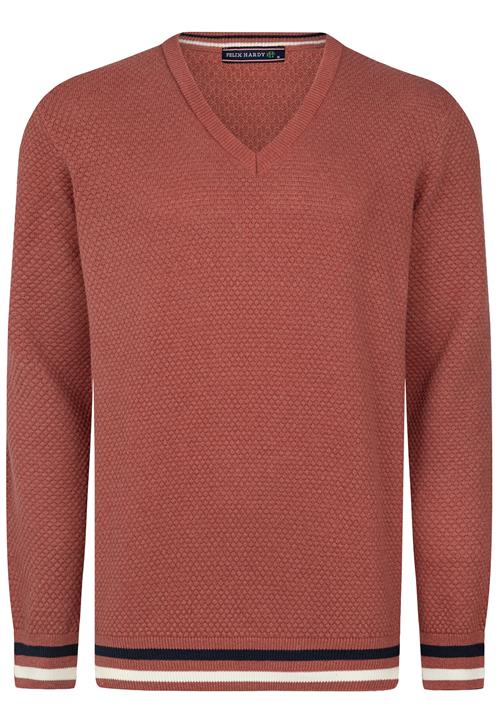 Felix Hardy Pullover  rustrød / sort / hvid