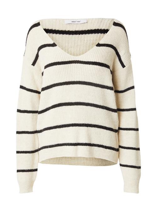 ABOUT YOU Pullover 'Frauke'  beige / sort