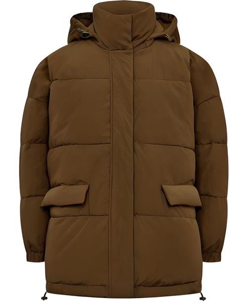 Magasin du Nord Collection Magasin Enya 2 GRS Water Repellent Puffer Jacket Kvinde Tobacco Brown Dunjakker Str L Nylon