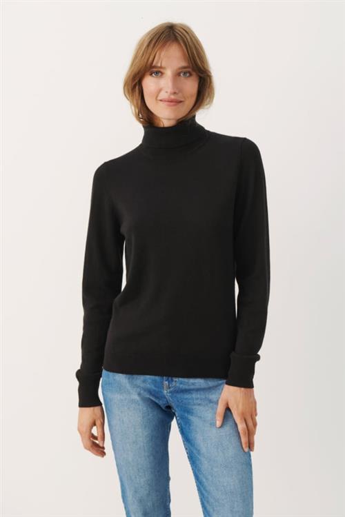 Part Two Riahspw PU 90 Wool, 10 Cashmere Kvinde Black Rullekraver Slim Fit Str L Cashmere - hos Magasin