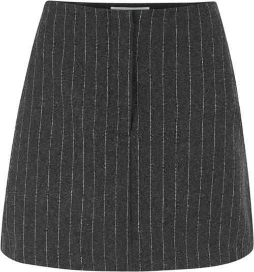 Soft Rebels Sremery Skirt Kvinde Dark Grey Melange Korte Nederdele Str S - Uld hos Magasin