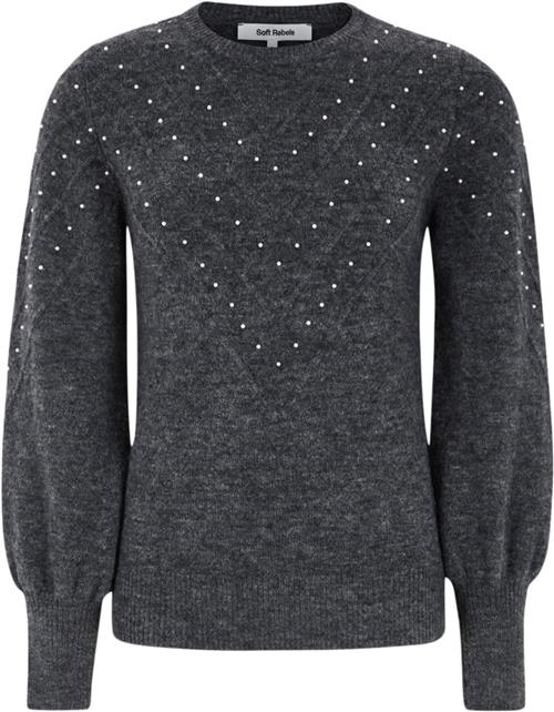 Se Soft Rebels Sradelina Knit Kvinde Medium Grey Melange Langærmede Bluser Str S - hos Magasin ved Magasin