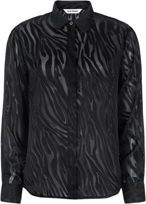 Soft Rebels Srvalentine Shirt Kvinde Black Langærmede Bluser Str XL - hos Magasin