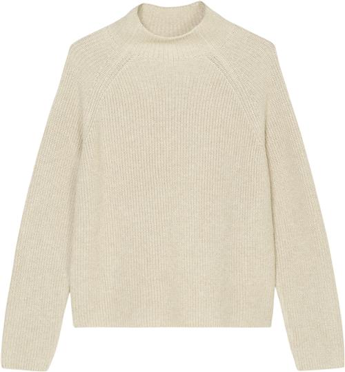 Se Marc O’Polo Pullover, Longsleeve, Standup Coll Kvinde Sandy Melange Sweaters Str XS - hos Magasin ved Magasin