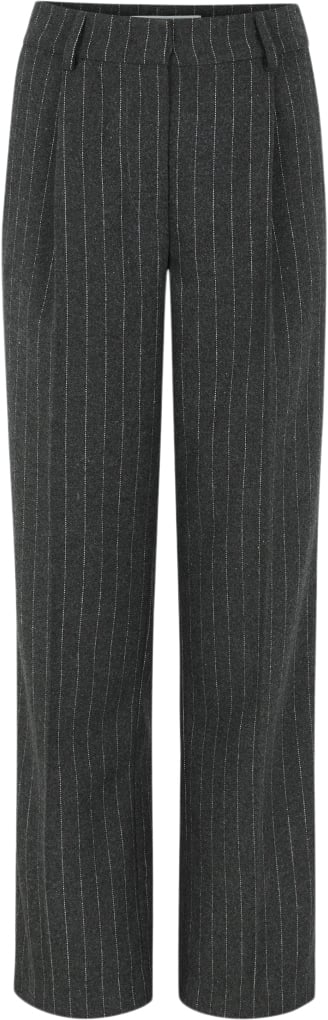 Se Soft Rebels Sremery Loose Pant Kvinde Dark Grey Melange Bukser Str L - Uld hos Magasin ved Magasin