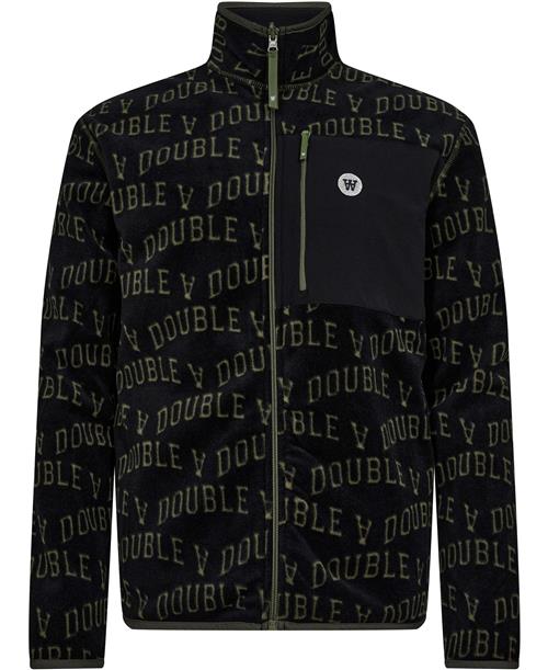 Se Wood Wood Jay IVY Zip Fleece Mand Black Ivy Aop Fleece Str XL - hos Magasin ved Magasin