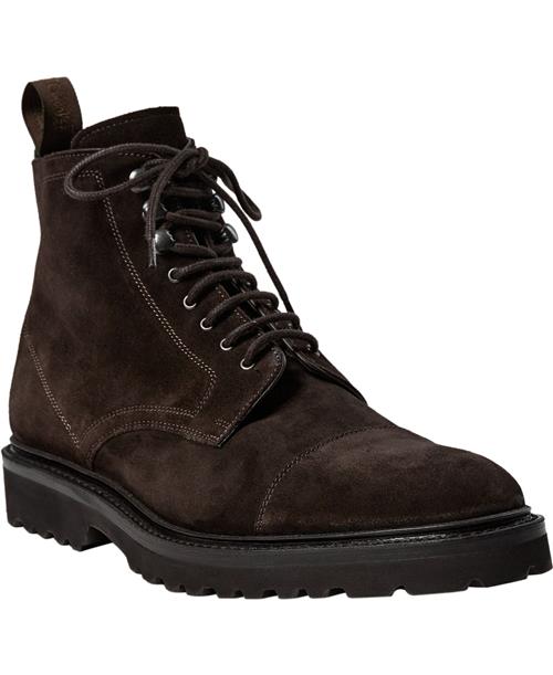 Se Loake Aquarius Dark Brown Suede Mand Dark Brown Business Sko Str 41,5 - hos Magasin ved Magasin