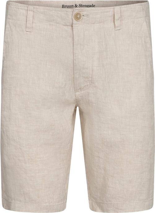 Bruun & Stengade BS Abel Regular Fit Shorts Mand Sand Chino Shorts Str 33 - hos Magasin