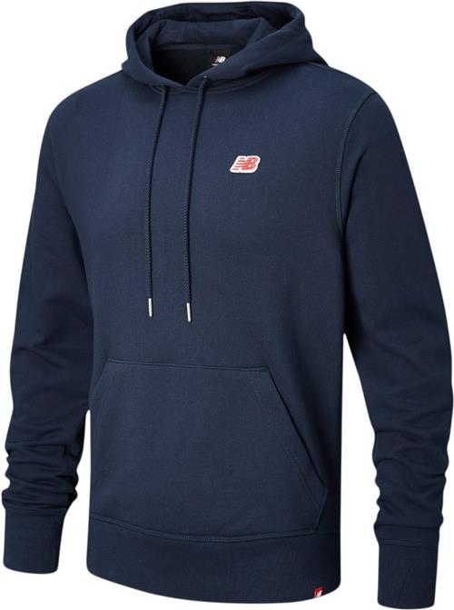 New Balance Small Pack Hoodie Mand Eclipse Hoodies Str XS - Bomuld hos Magasin