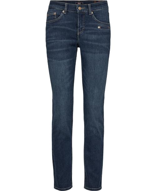 Se MAC Jeans Rich Slim Kvinde Blue Grey Wash Skinny Jeans Str W44 / L32 - hos Magasin ved Magasin