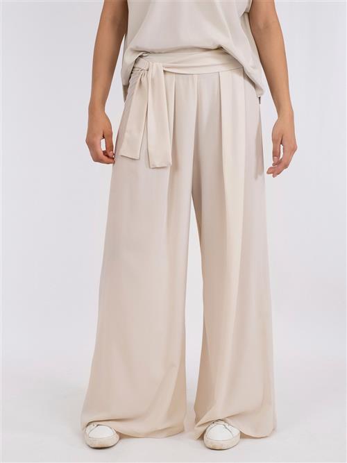 Neo Noir Lana Pants Kvinde Ivory Bukser Med Brede Ben Str 42 - hos Magasin