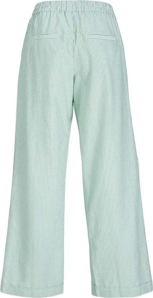 Se JJXX Jxsiva Oxford MW Pants WVN Kvinde Grayed Jade/stripes Bukser Med Brede Ben Relaxed Fit Str S - hos Magasin ved Magasin