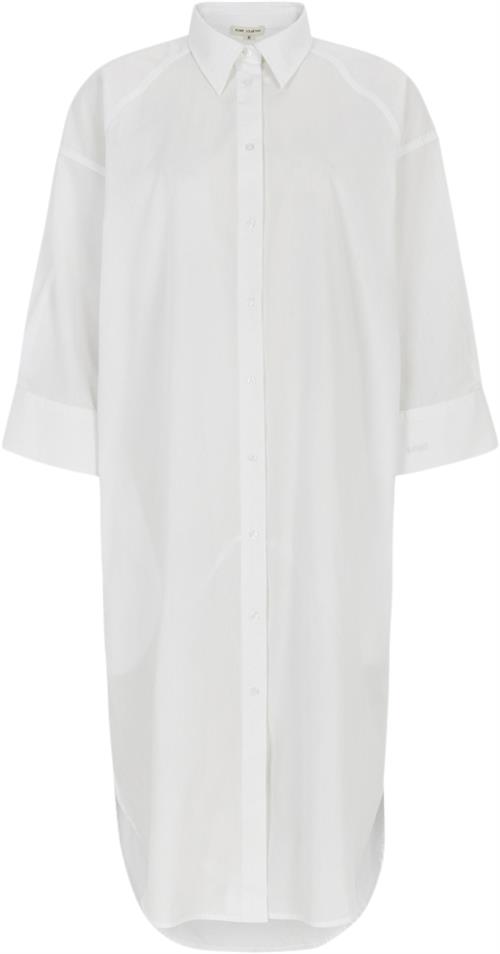 esmé studios Escalla Shirt Dress Kvinde White Midi Kjoler Str L - Bomuld hos Magasin