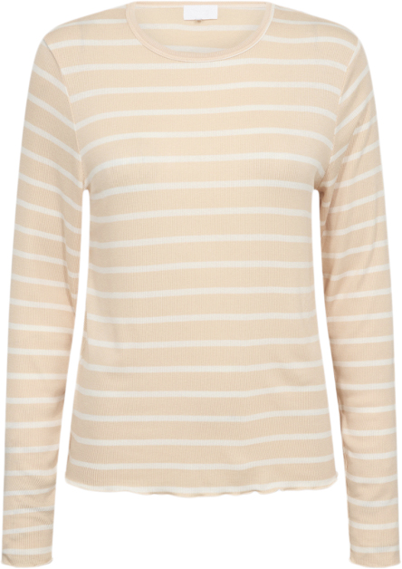 Levete room Lrika 25 Kvinde L330c - Apricot Ice Combi Langærmede T-shirts Str XS - hos Magasin