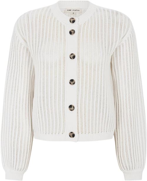 esmé studios Esdicte Knit Cardigan Kvinde Pristine Cardigans Str L - hos Magasin