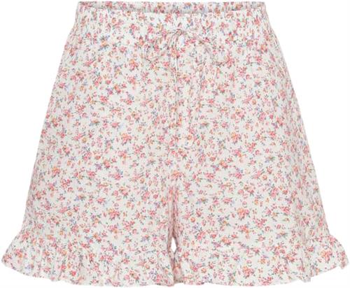 HUNKØN Cecilia Shorts Kvinde White Floral Casual Shorts Str S - hos Magasin