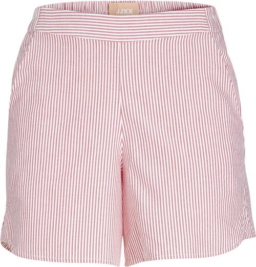 Se JJXX Jxsiva Oxford Shorts WVN Kvinde Fiery Red/stripes Casual Shorts Str XS - hos Magasin ved Magasin