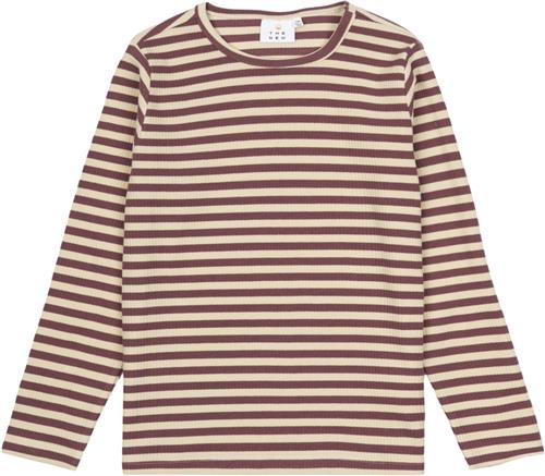 Se The New Tnmoore Uni L_S Rib Tee Str 98-104 cm/3-4 år - Crushed Berry Langærmede T-shirts hos Magasin ved Magasin