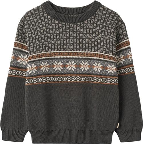 Wheat Jacquard Pullover Elias Str 3 år / 98 cm - Raven Toppe Bomuld hos Magasin