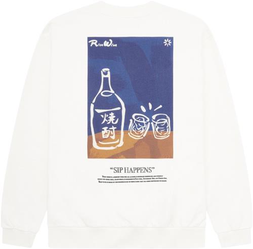 Se Woodbird Wbcane Sip Crew Mand Off White Sweatshirts Str XL - hos Magasin ved Magasin