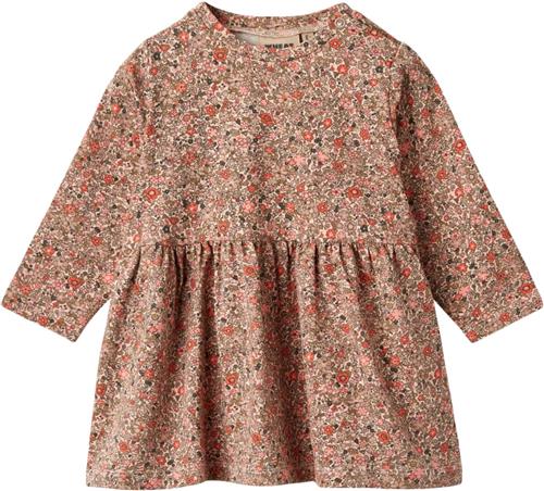 Wheat Jersey Kjole Sessa Str 68/6m - Rose Flower Meadow Kjoler Bomuld hos Magasin