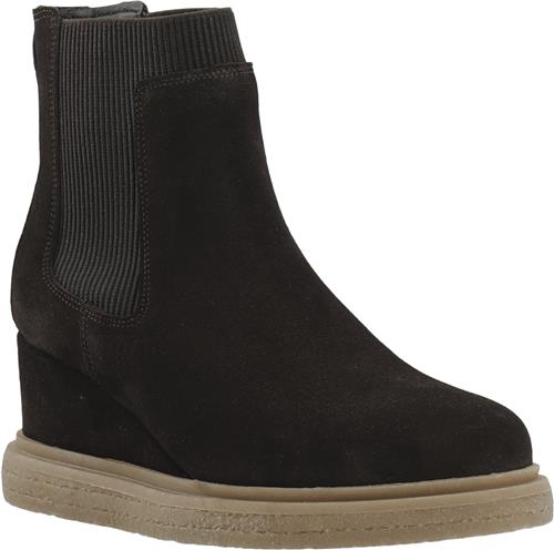 Cashott Casanja Chelsea Boot Suede Kvinde Coffee Chelsea Boots Str 39 - hos Magasin