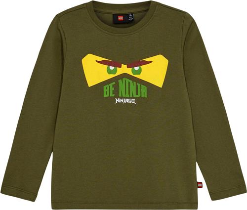 LEGO kidswear/LEGO børnetøj Lwtano 703 T-shirt L/S Str 128 cm - Dark Khaki Bluser hos Magasin