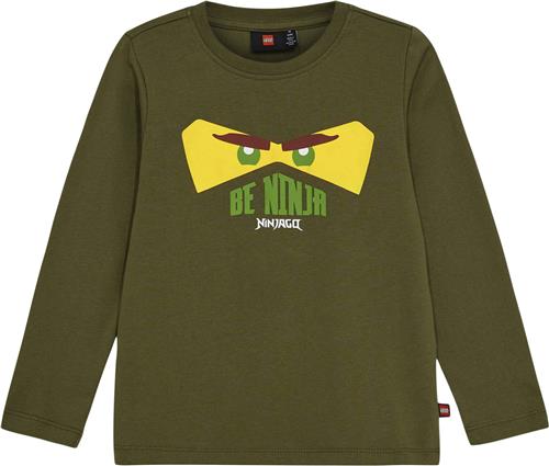 LEGO kidswear/LEGO børnetøj Lwtano 703 T-shirt L/S Str 122 cm - Dark Khaki Bluser hos Magasin