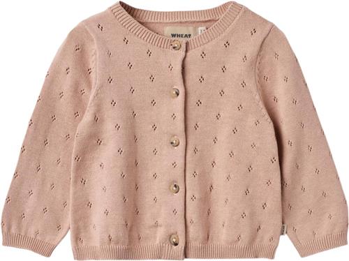 Se Wheat Strik Cardigan Maia Str 80/12m - Moonlight Rose Toppe Bomuld hos Magasin ved Magasin