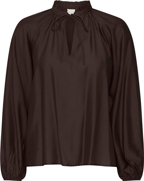 ICHI Ihkarlani LS Kvinde Black Langærmede Bluser Regular Fit Str 42 - hos Magasin