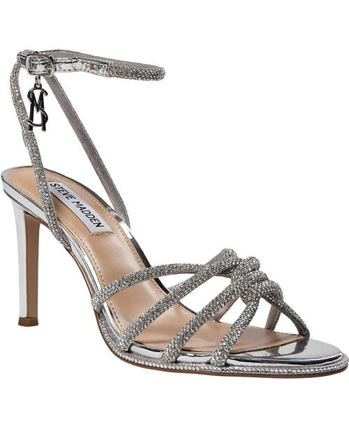 Steve Madden Kailynr Sandal Kvinde Silver Højhælede Sandaler Str 41 - hos Magasin