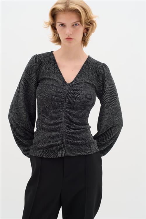 Se InWear Gianaiw Lanya Blouse Kvinde Black / Silver Langærmede Bluser Str S - hos Magasin ved Magasin