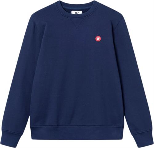 Wood Wood Tye Sweatshirt Gots Mand Navy Sweatshirts Str XL - Bomuld hos Magasin