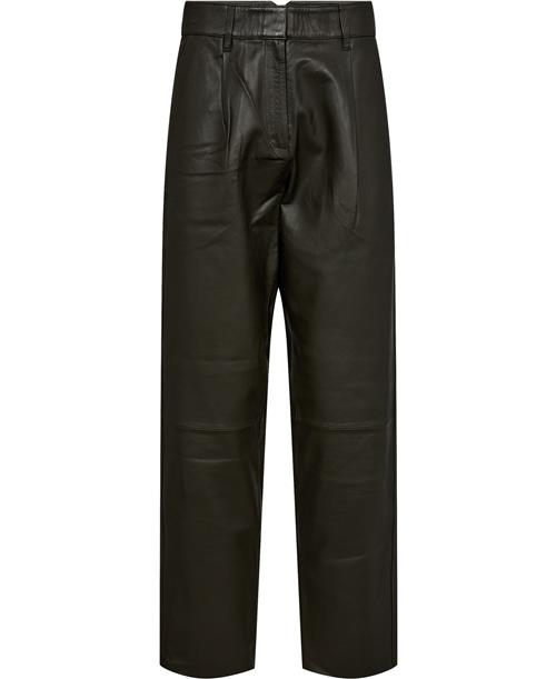 Se MDK Iris Leather Pants Kvinde Dark Green Læderbukser Str 40 - hos Magasin ved Magasin