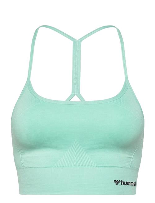 Se Hummel Hmltiffy Seamless Sports Top Hummel Blue ved Booztlet