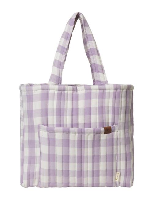 Fabelab Quilted Tote Bag - Lilac Checks Fabelab Purple