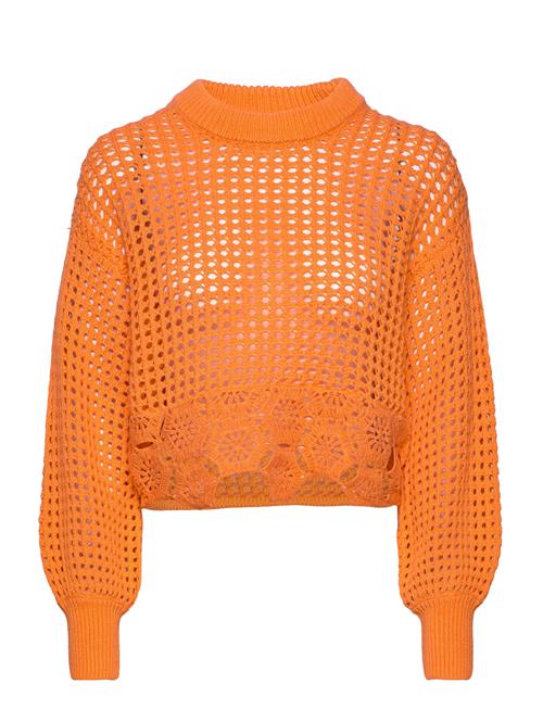 Object Objcarome L/S Knit Pullover 126 Object Orange