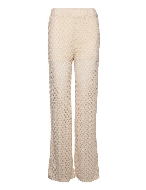 Se Mango Straight Crochet Trousers Mango Beige ved Booztlet