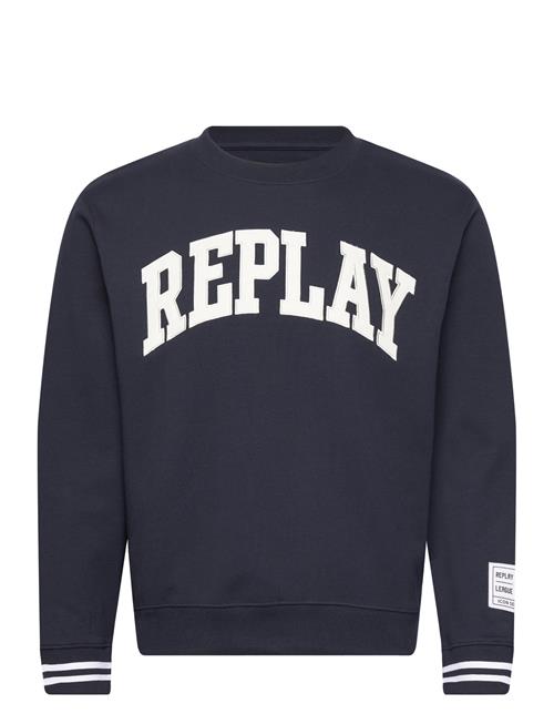 Se Replay Jumper Regular Replay Blue ved Booztlet