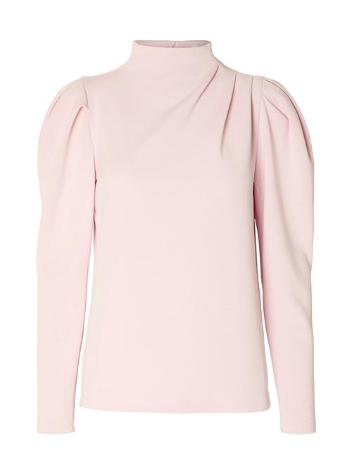 Selected Femme Slffenja Ls T-Neck Top B Selected Femme Pink