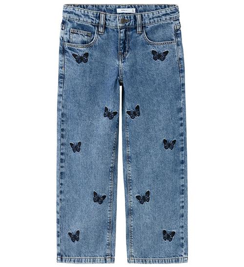 Se Name It Jeans - NkfBella - Wide - Medium Blue Denim ved KidsWorld