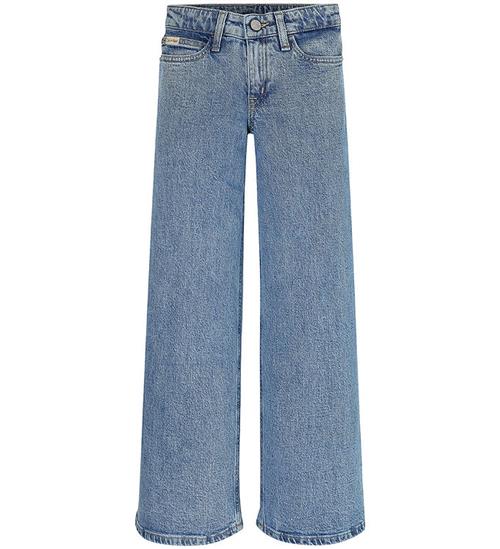 Se Calvin Klein Jeans - MR Wide Leg Relaxed - Salt And Pepper Blue ved KidsWorld