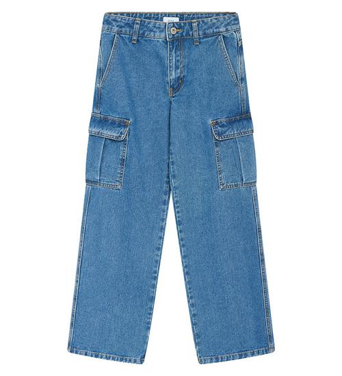 Se Grunt Jeans - Worki Low Waist Cargo - Authentic Blue ved KidsWorld