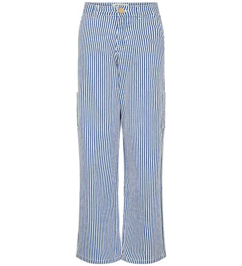 Se Sofie Schnoor Girls Jeans - Stribet - Blue ved KidsWorld