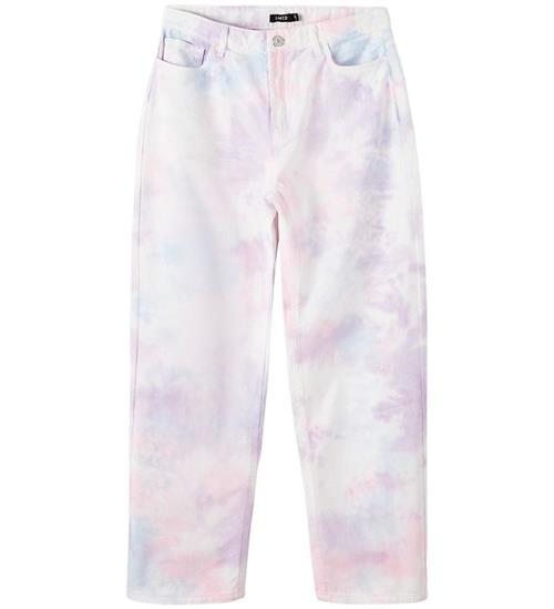 Se LMTD Bukser - NlfTieizza - White Alyssum/Tie Dye ved KidsWorld